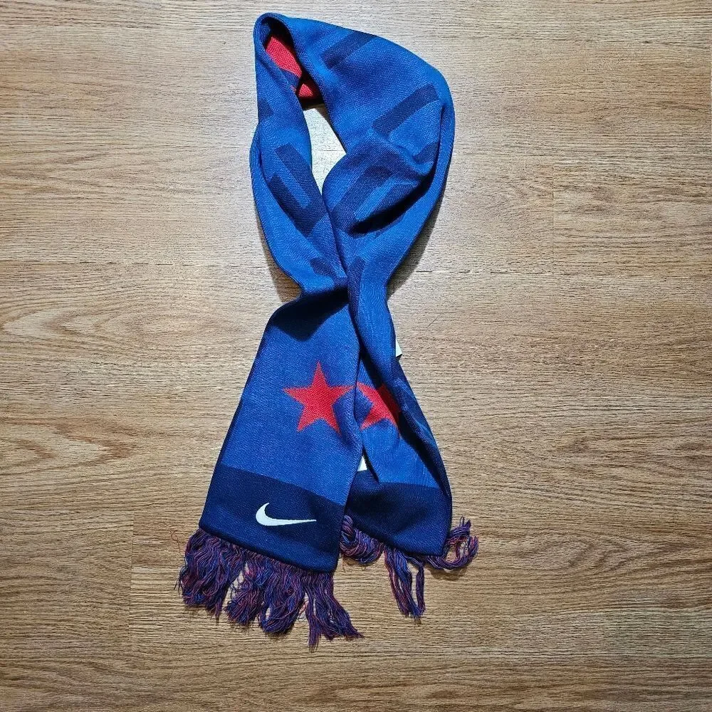 Nike Team USA Knit Scarf Unisex Blue Red White Eagle Star Logos Brand New